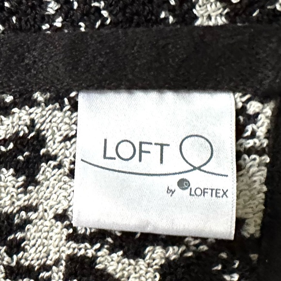 Loft by Loftex Bathroom Hand Towels 2 Pc Set Cotton Black -Pale Gray Sustainable - Picture 6 of 7